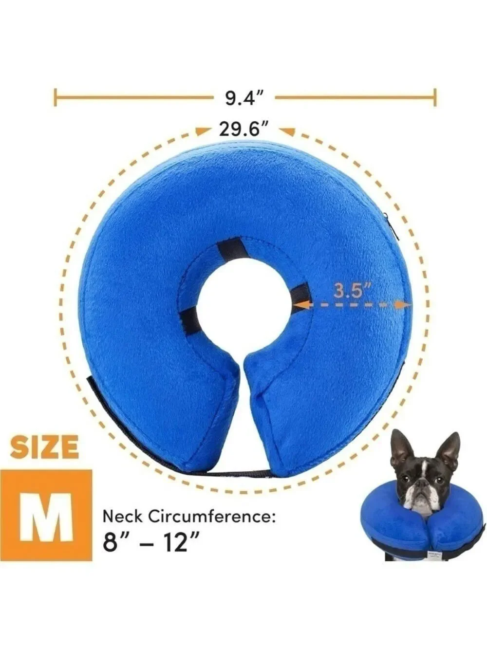 New Bencmate Inflatable Collar for Dogs & Cats. Size Medium